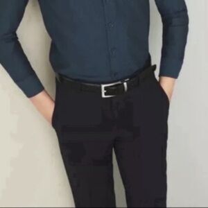 Nordstrom Boy's Kid's Black Brown Faux Leather Reversible Belt US Waist Size 26